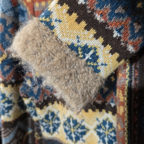 IVKO Geometric Patterned Hooded Jacket in Brown - Picture 5 of 6